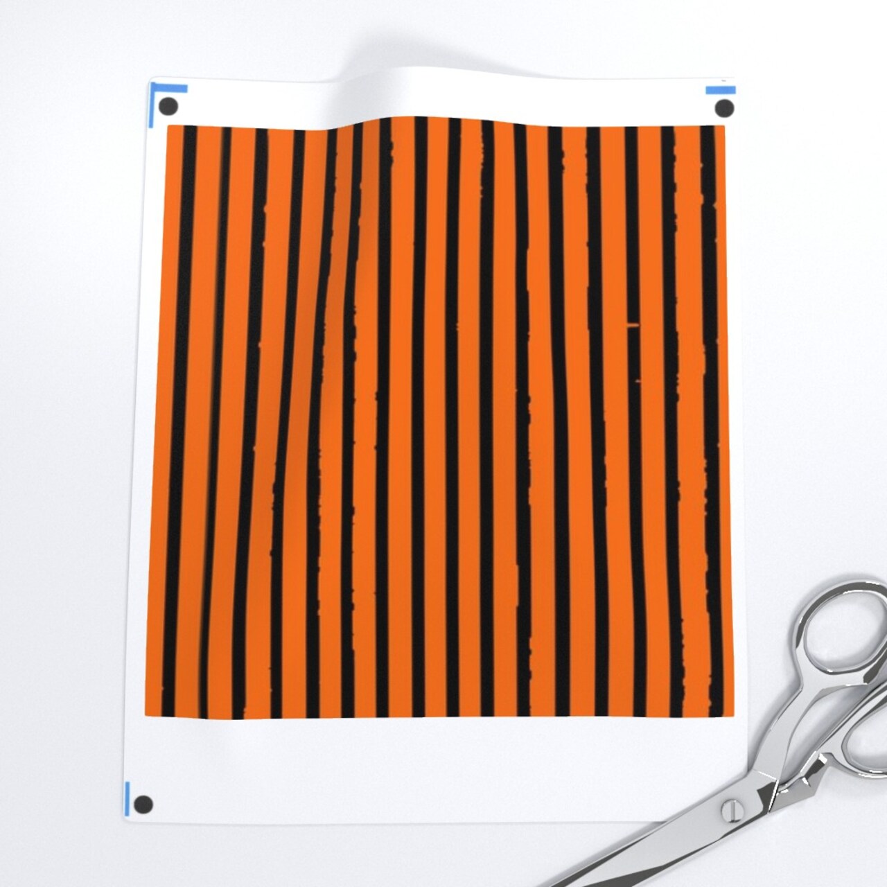 Pumpkin Orange Black Tiger Stripes Stripe Halloween Fall Colors Nautical Custom Printed Fabric by Spoonflower Various Fabrics by the Yard or Fat Quarter